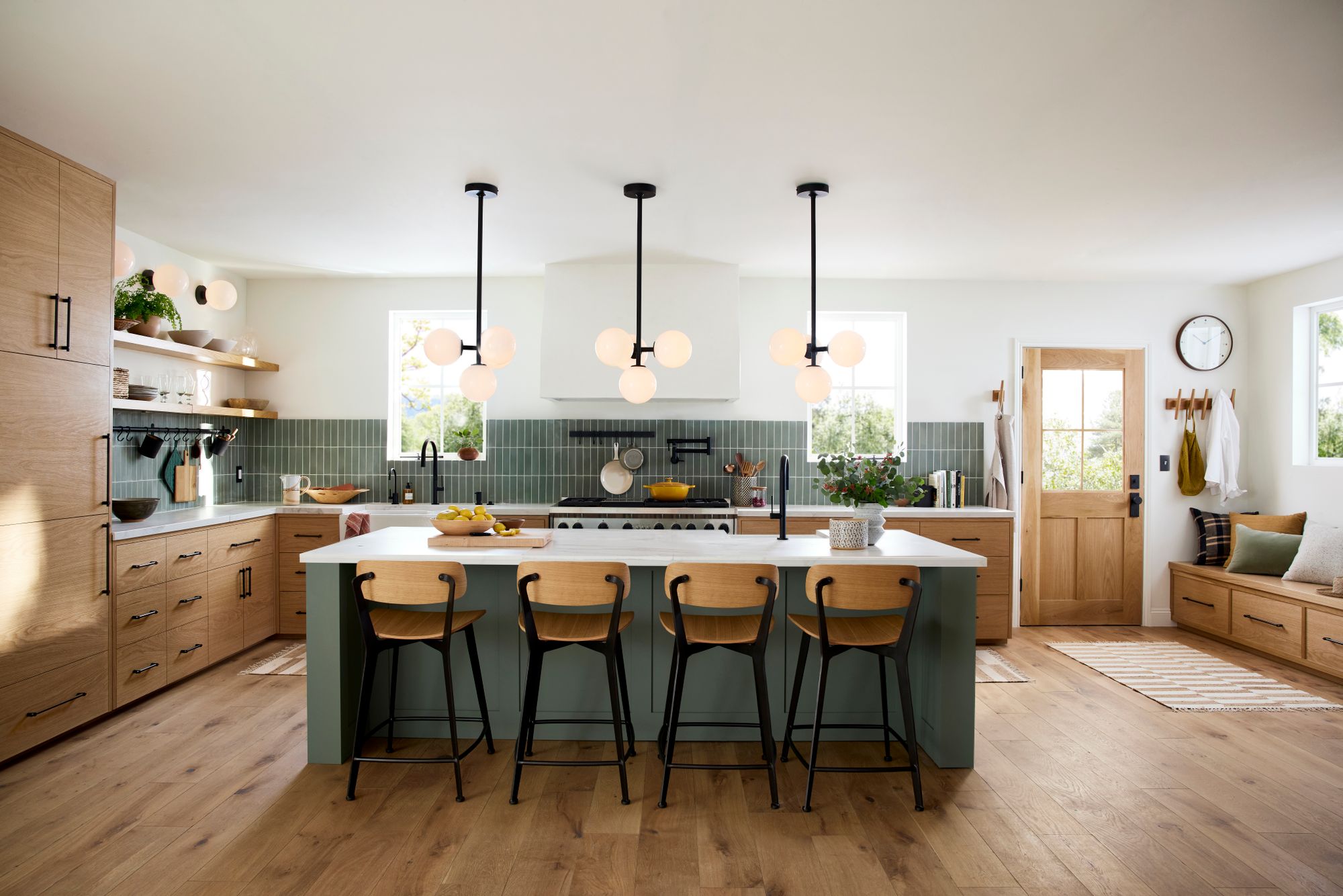  Kitchen Island with Storage and Seating,Farmhouse 3